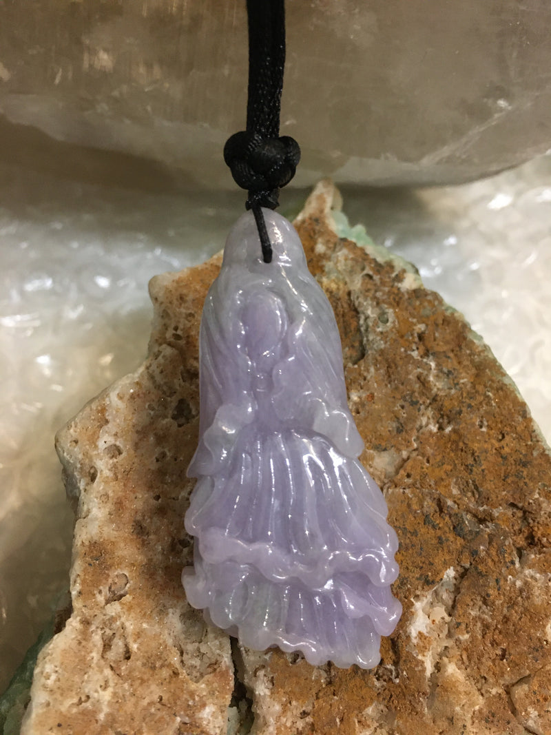 Luxury Natural Lavender Jadeite Jade Pendant Jewelry For Her - Best Gifts For Her