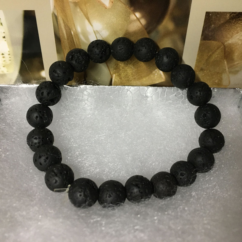 Lava Stone Beaded Bracelet for Men and Women-Great Gift Ideas!