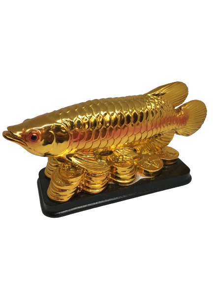 Golden Dragon Fish Statue