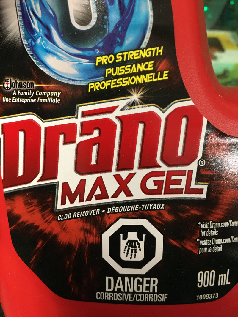 Powerful Drano Liquid or Max Gel