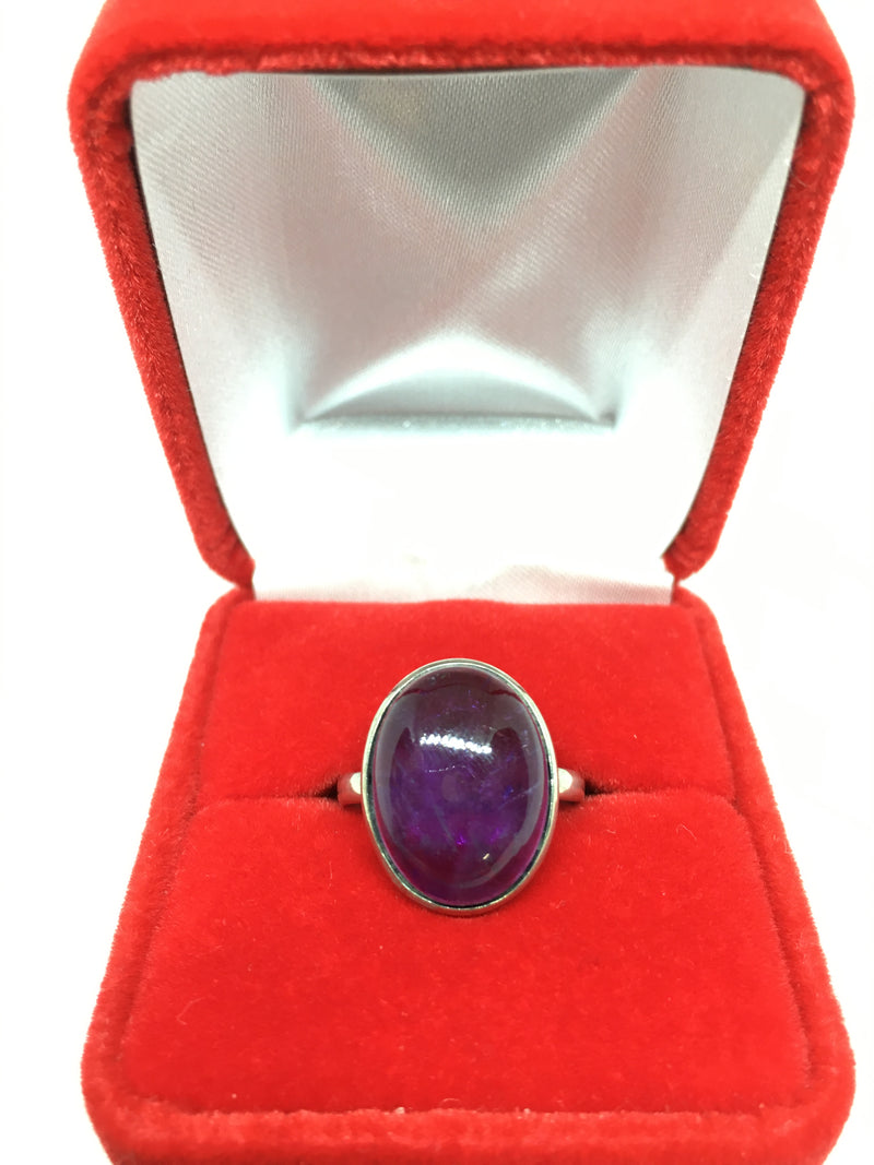 Beautiful Natural Amethyst Ring with Sterling Silver for Her