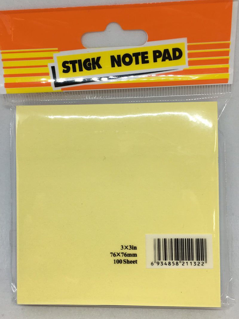 4 Colors Set Square Stick Note Pad