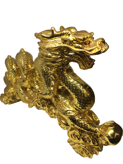 Lucky Golden Flying Dragon Statue - Best Gift Ideas!
