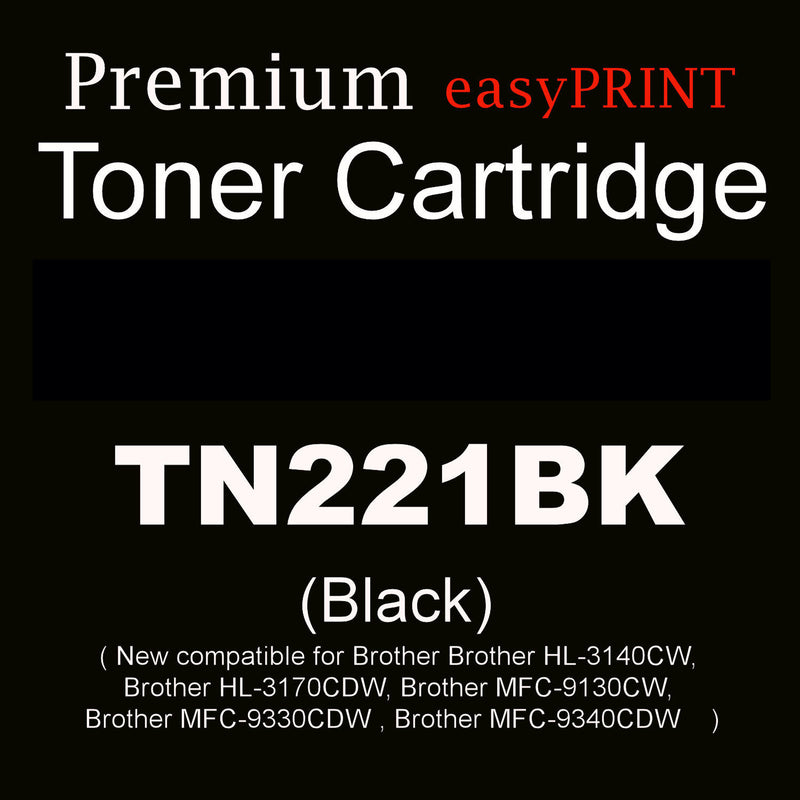 TN221 BK New Compatible Premium Black Toner Cartridge