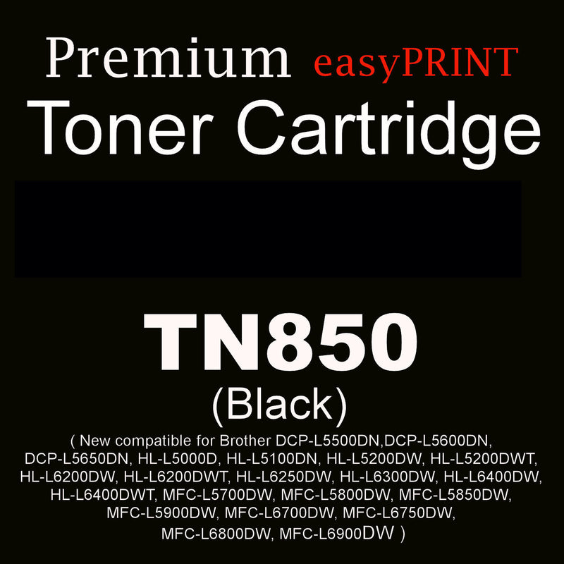 TN850 New Compatible Premium Quality Black Toner Cartridge TN-850/TN-820