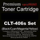 CLT 406S 4PK New Compatible Color Toner Cartridge Combo See, CLT-K406s, CLT-M406s,CLT-Y406s,CLT-C406S