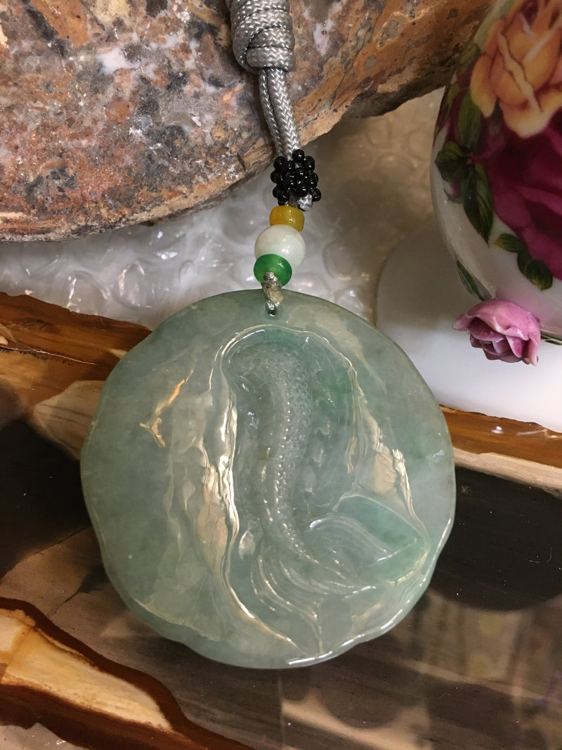 Lucky Green Dragon Jadeite Jade Pendant Necklace For Him - Best Jewelry For Men