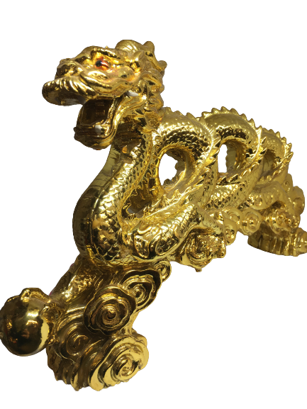 Lucky Golden Flying Dragon Statue - Best Gift Ideas!