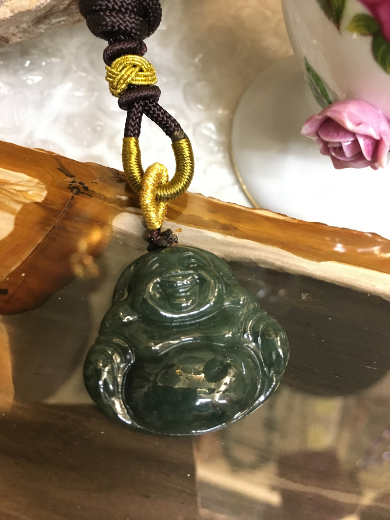 Lucky Jadeite Jade Buddha Pendant Necklace Jewelry For Her-Best Blessing Gifts