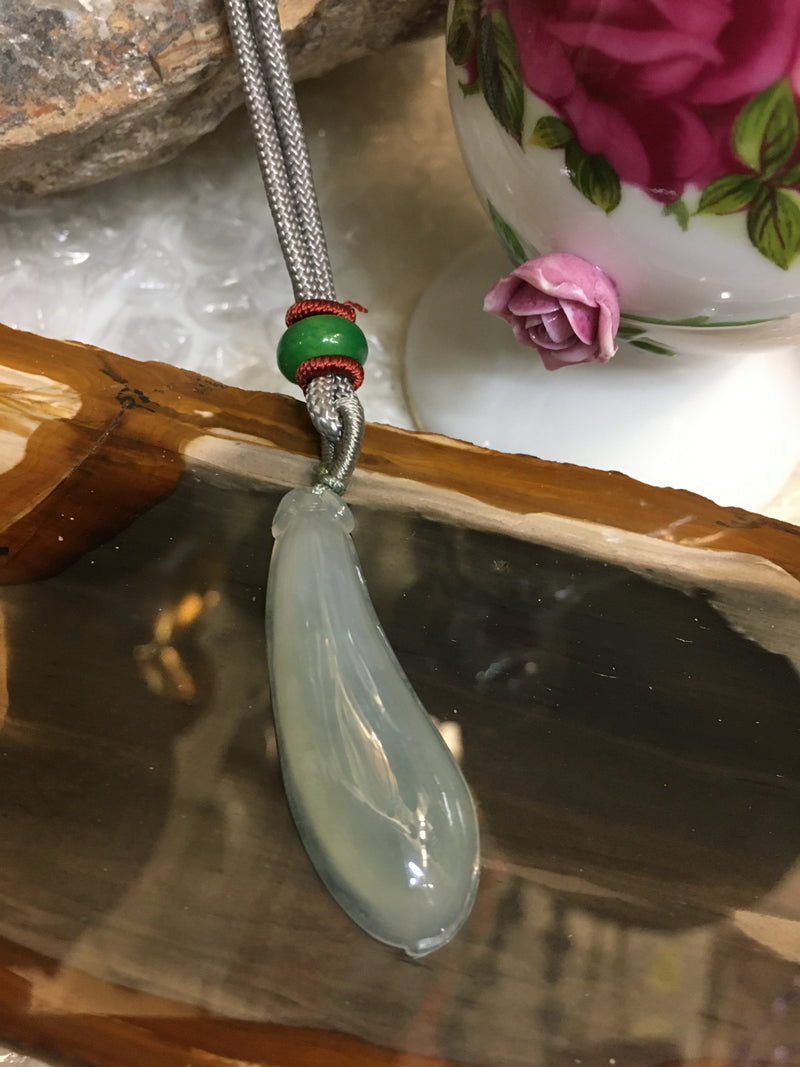Stunning Icy Jadeite Jade Lucky Melon Pendant Necklace-Gifts For Women-Birthday Gifts