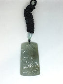 Unique Natural Jadeite Jade Landscape Pendant Necklace-Birthday Gifts Ideas