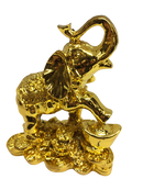 Stunning Lucky Golden Elephant Stand On The Gold Mountain