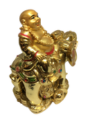 Stunning Golden Elephant with Buddha