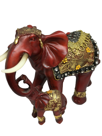 Lovely Mother And Baby Paired Elephants Statue - Unique Gift Ideas