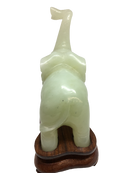Gorgeous Lucky White Jade Elephant Statue Carving - Unique Gift Ideas