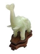 Gorgeous Lucky White Jade Elephant Statue Carving - Unique Gift Ideas