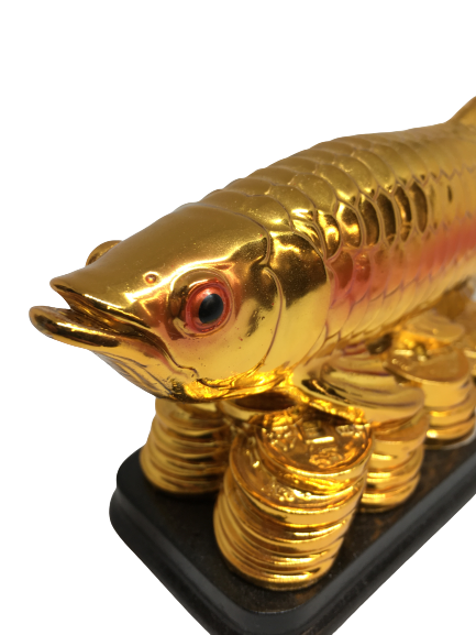 Golden Dragon Fish Statue