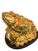 Lucky Three Legs Golden Frog Statue