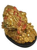Lucky Three Legs Golden Frog Statue