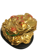 Lucky Three Legs Golden Frog Statue