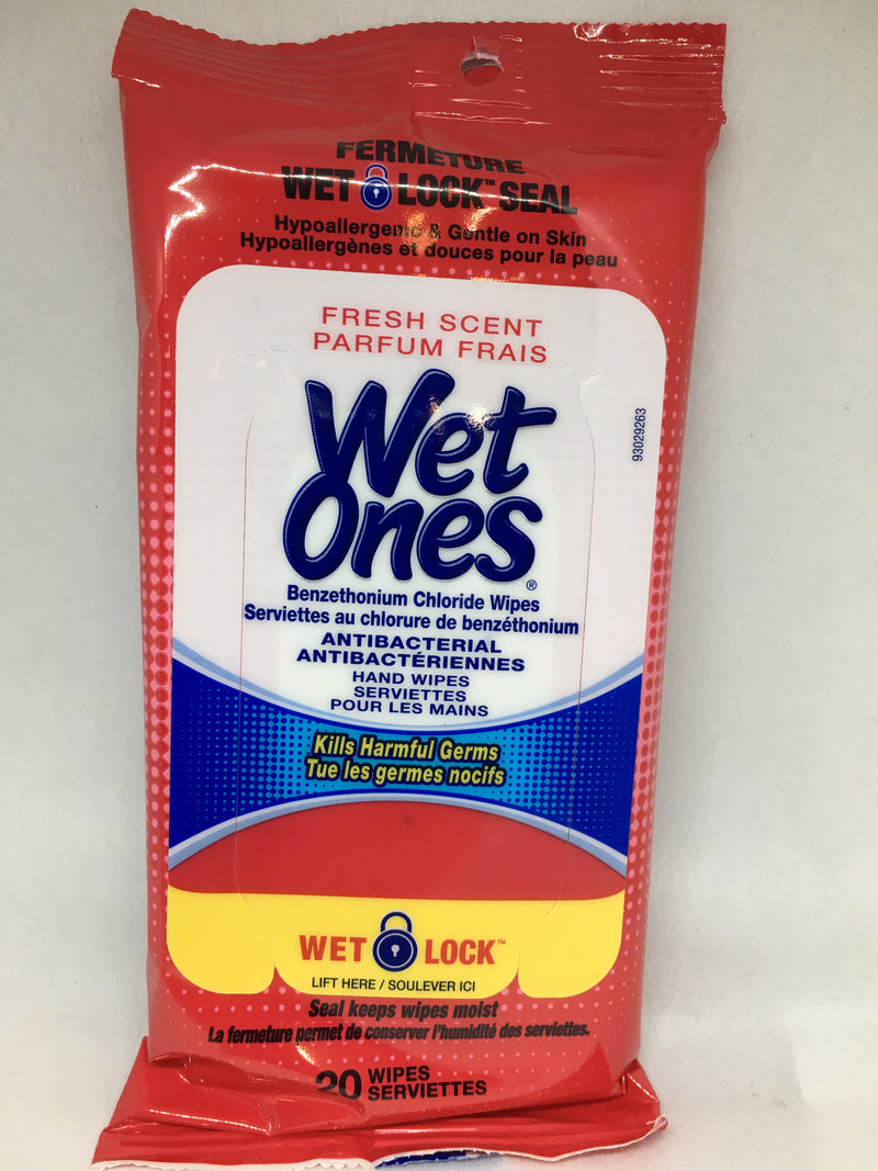 Wet Ones Wet Lock Antibacterial Hand Wipes