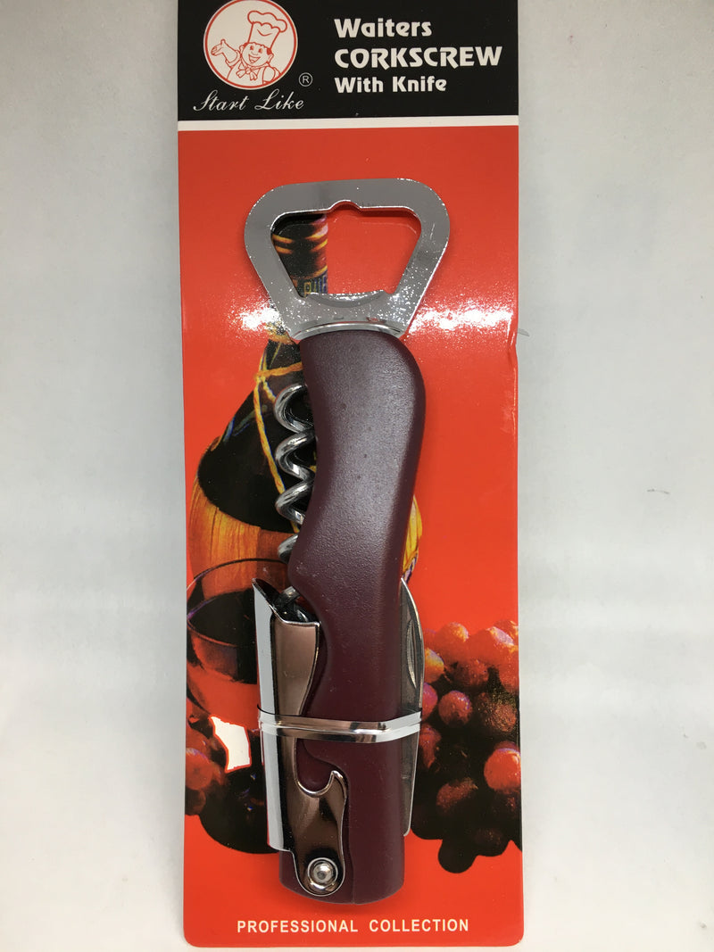 All in One Multi Function Wine and Beer Opener Waiters Corkscrew with Knife