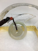 Very Unique Designed Natural Jadeite Jade Double-Donut Pendant Necklace