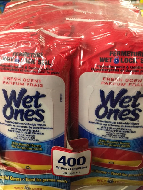 Wet Ones Wet Lock Antibacterial Hand Wipes