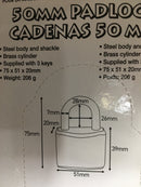 CM Heavy Duty 50MM Padlock with 3 keys