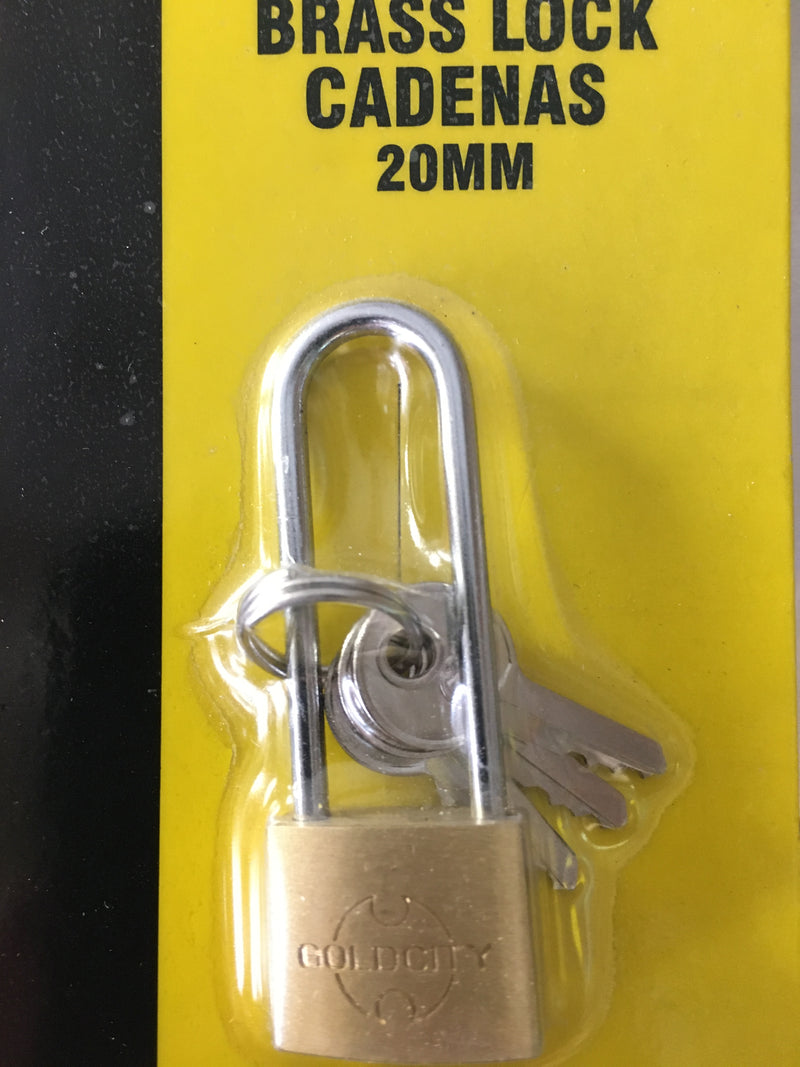 Goldcity long neck brass padlock