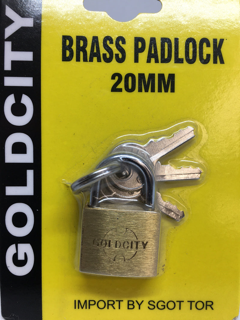 Goldcity Great Designed Brass Padlock with 3 Keys