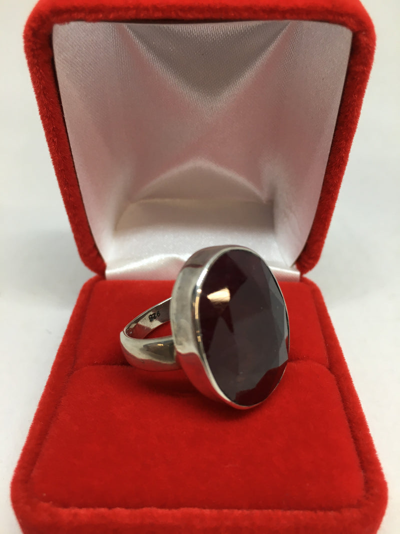 Beautiful Natural Ruby Ring with 925 Sterling Silver