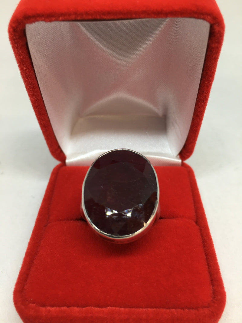 Beautiful Natural Ruby Ring with 925 Sterling Silver