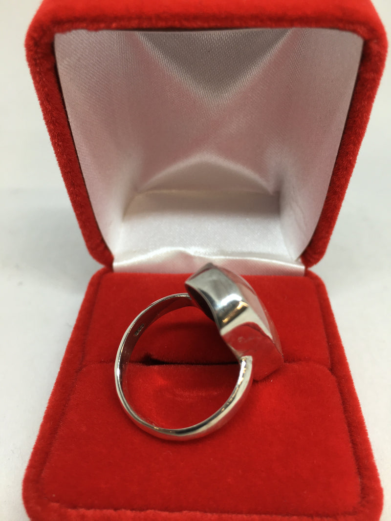 Unique Design Natural Rhodochrosite Gemstone Ring with 925 Sterling Silver