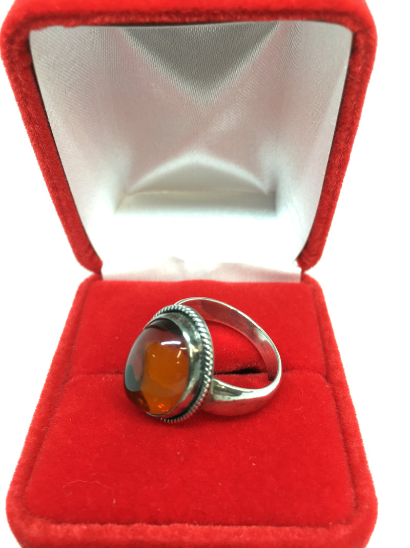 Stunning Amber Ring with 925 Sterling Silver