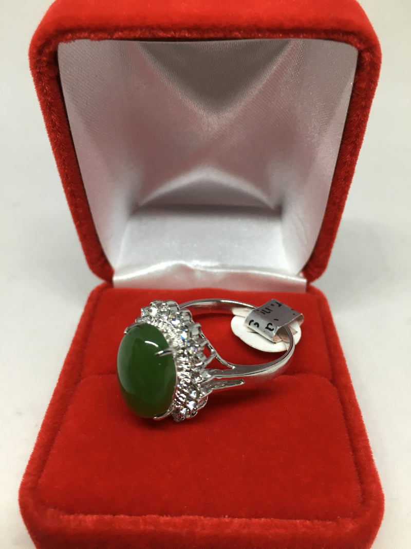 Gorgeous Natural Green Jade Ring for Her