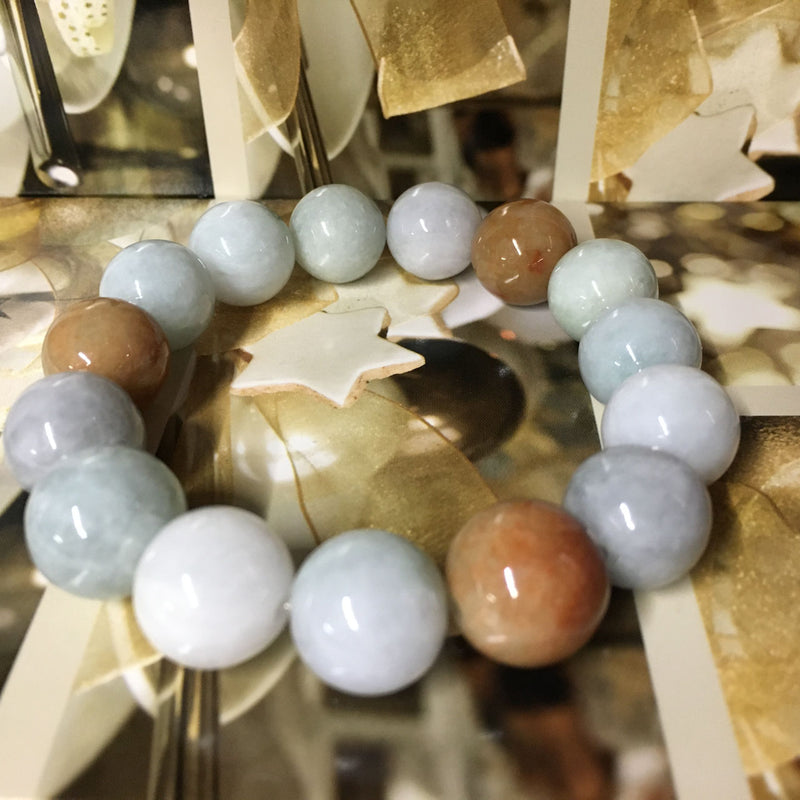 Rare Multi-Color Natural Jadeite Jade Bracelet - Luxury Gift Ideas!