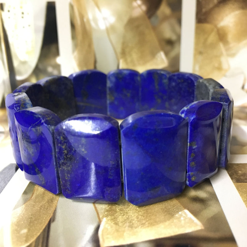Crystal Bead Bracelet-Natural Gemstone Lapis Lazuli Bracelet