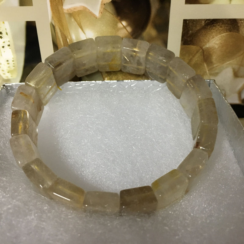 Beautiful Rutilated Quartz Bracelet-Crystal Healing Bracelets!